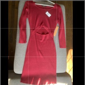 Cut Out Dress - Burgundy